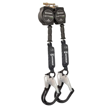 Safewaze Latitude HD 10' Dual Cable SRL: SW-9012 BWB, Alu Rebar Hooks SW8008-10-ALU-RBHDL